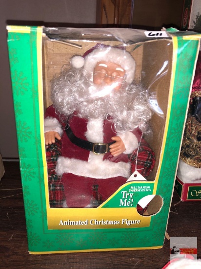 Holiday Decor - Christmas - Santa, snoring in chair, North Pole Productions animated figure w/sound