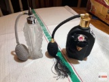 2 vintage perfume bottles w/atomizers