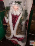 Holiday Decor - Christmas - Santa, Antique Heritage, porcelain doll, orig. box