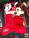 Holiday Decor - Christmas - 2 new stockings, 1 Disney Dalmatian, 1 bear