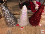 Holiday Decor - Christmas - 3 tinsel trees, 19