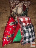 Holiday Decor - Christmas - Decor pillows & checkered table runner & wall hangers