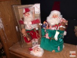 Holiday Decor - Christmas - 3 Santa figures