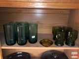 Glassware - 9 glasses & ashtray