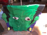 Holiday Decor - Halloween - Frankenstein flag and witch windsock