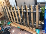 Yard & Garden - wooden fence sections and metal fence section