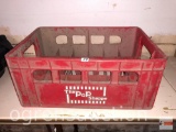 Vintage The Pop Shoppe crate, red, 17.5