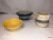 Pottery - kitchenware - 2 bowls, 1 milk pitcher