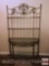 Furniture - Lg. iron baker's rack, 4 glass shelves, 49.5