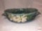 Roseville Pottery - 1944 Clematis console bowl, #458-10 blue, 14