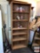 Furniture - Tall Oak Shelf cabinet, 5 adjustable shelves, bull-nosed corners