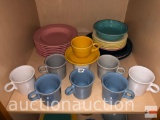 Fiesta dish ware - misc. bowls, plates and mugs