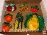 Kitchen decor - 7 chalk fruit/vegetable wall decor