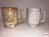 Frankoma pottery - 2 - mugs, US post office and Indian moti