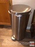 Stainless Steel step garbage can, removable inside pail