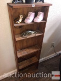 Tall narrow trinket shelf, 4 adjustable shelves