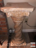 Decor column, acanthus leaf with swirl, wooden