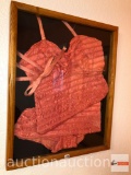Vintage woman's swim suit, framed