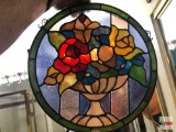 Stained glass panel, round