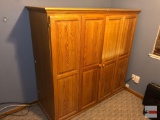 Furniture - Large office ensemble cabinet, double bi-fold doors