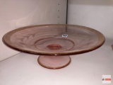 Glassware - Depression glass pedestal serving dish