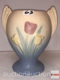 Hull Art Pottery vase, tulips motif, vase, 7