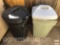 Yard & Garden - 2 lg. wheeled trash/garbage cans w/lids, (1 Rubbermaid)