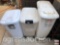 3 Waste cans & wheeled storage container