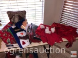 Christmas - Decor tablecloths, runners, pillows, wall decor, Santa napkin rings