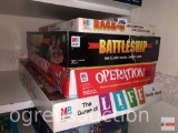 Games - 4 Milton Bradley - Rack-o, Battleship, Operation, Life