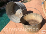 Yard & Garden - Lg. #2 galvanized tub and galvanized bucket w/ bail handle