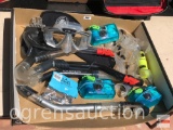 Water Sports - goggles, snorkel mouth tubes, 3 underwater cameras