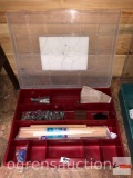 Tools - misc. dowels & screws in Stack-on 17 compartment organizer box