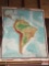 Maps - Lg. vintage wall map, South America, Wenschow Relief map printed in Western Germany