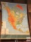 Maps - Lg. vintage wall map, 1952 North America, Published by AJ Nystrom & Co. Chicago