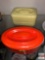 Kitchenware - 2 vintage made exclusively for Westinghouse covered baking dishes, 1 red, 1 yellow