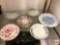 Dish ware - 6 vintage plates, Rose Quartz Johnson Bros., Pickard, Blue Damask, Gotham, Everet Studio