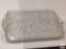 Glassware - Pressed glass leaf motif serving tray