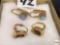 Jewelry - Earrings, 2 pr. 14k GE, opals and emerald brown topaz