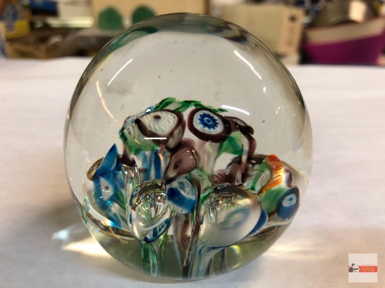 Paperweight - Glass orb, millefiori