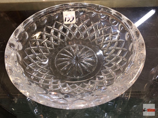 Glassware - lead crystal cigar/cigarette ashtray bowl, 1.75"hx6.75"w