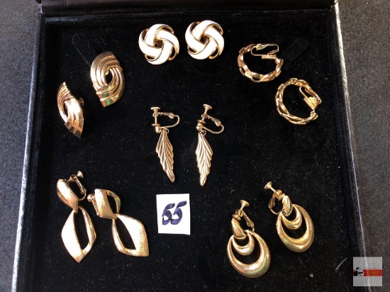 Jewelry - earrings, 6 pair, some marked, Napier