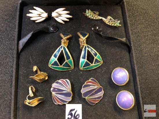 Jewelry - earrings, 6 pair, some marked, Trifari