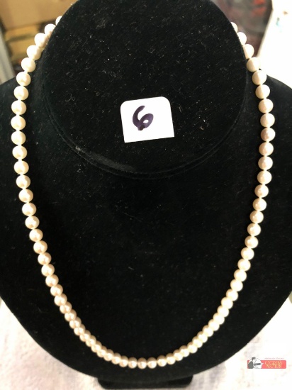 Jewelry - Necklace - strand of pearls w/ G silver lobster clasp