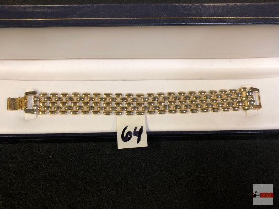 Jewelry - Bracelet, 5 strand link bracelet, gold tone