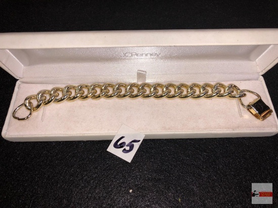 Jewelry - Bracelet, chain linked, marked Gesner, gold tone
