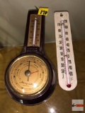 Thermometers - 2 - Vintage Airguide Barometer/thermometer & Chaney thermometer