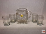 Glassware - Juice set, pitcher and 4 glasses