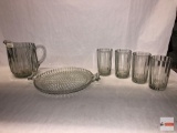 Glassware - Juice set, pitcher, 4 glasses, tray