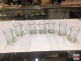 Glassware - 7 glass mugs